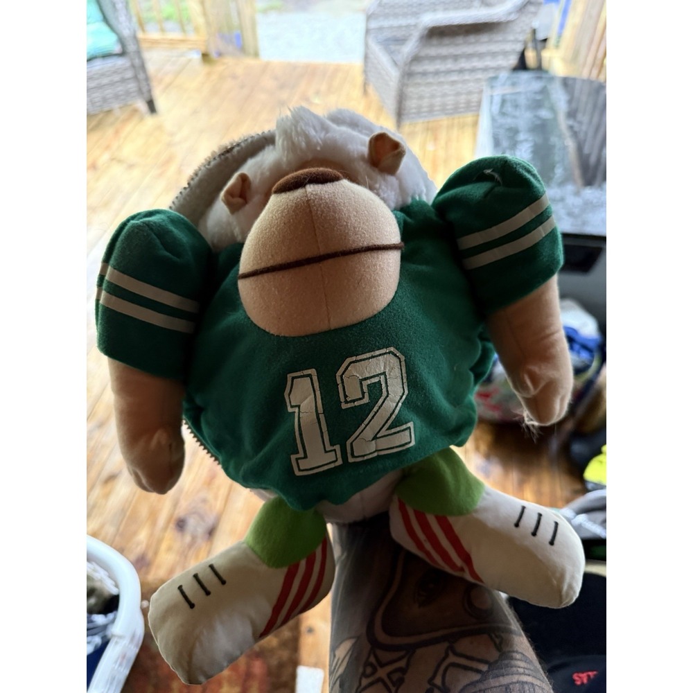 Vintage 1986 Emotions Mattel Gorilla Monkey Rugby Ball Soft Toy Six Nations - Picture 7 of 13